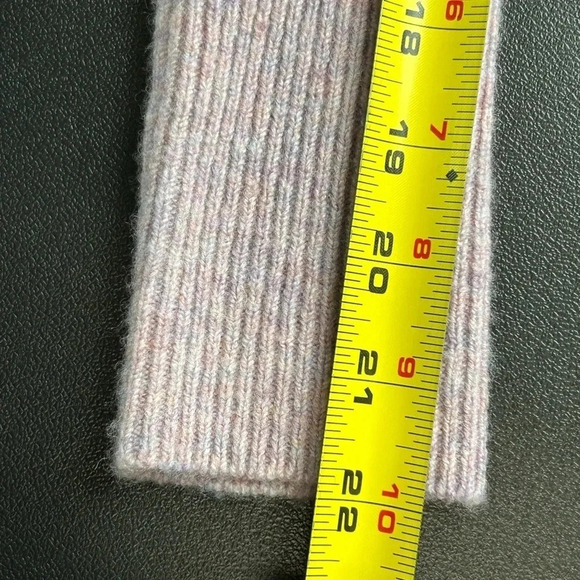 Madewell‎ Womens Small Light Purple Wool Blend Bobble Pom Pom V-neck Sweater - Picture 11 of 14